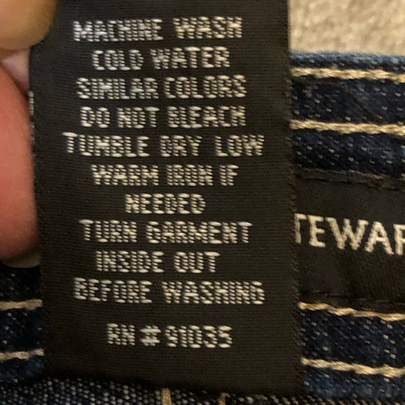 Ashley Steward Bermuda Blue Denim Cuffed Shorts Size 12 - Picture 7 of 8